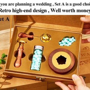 Personalisiertes Wachssiegel-Stempelset für Hochzeitspaare, jedes Logo kann graviert werden, personalisiertes florales Wachsstempel-Set für Hochzeit/Geschenk Bild 5