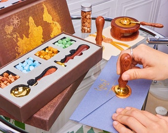 Custom Wax Seal Stamp kit for wedding invitation , Arrives in Approximately 8-10 Days , Personalized wedding wax seal kit