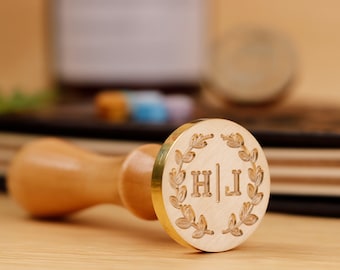 Wax seal stamp kit custom for wedding invitation , Custom Any Logo , Personalised letter wax stamp kit for gifts , Wax stamp custom