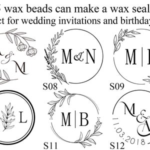 Wax seal stamp kit custom for wedding invitation , Custom wax seal kit , Custom wax seal stamp kit , Wax stamp kit , Custom wax stamp image 3