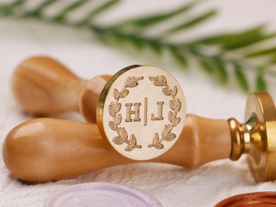 Custom Wax Seal Stamp Kit for Wedding Invitation / Personalized