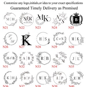 Custom Wax Seal Stamp kit for wedding invitation , Custom Any Logo , Personalized wax stamps kit , Wedding wax seal stamp custom image 3