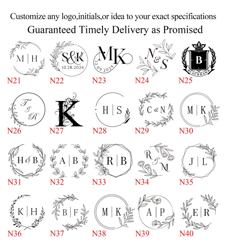 Custom Wax Seal Stamp kit for wedding invitation , Custom Any Logo , Personalized wax stamps kit , Wedding wax seal stamp custom image 3