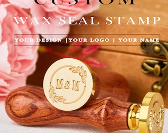 Custom logo/letter wax seal stamp kit , Arrives in about 4-6 Days , Custom wax seal stamp kit for Wedding Invitations and Thoughtful Gifts