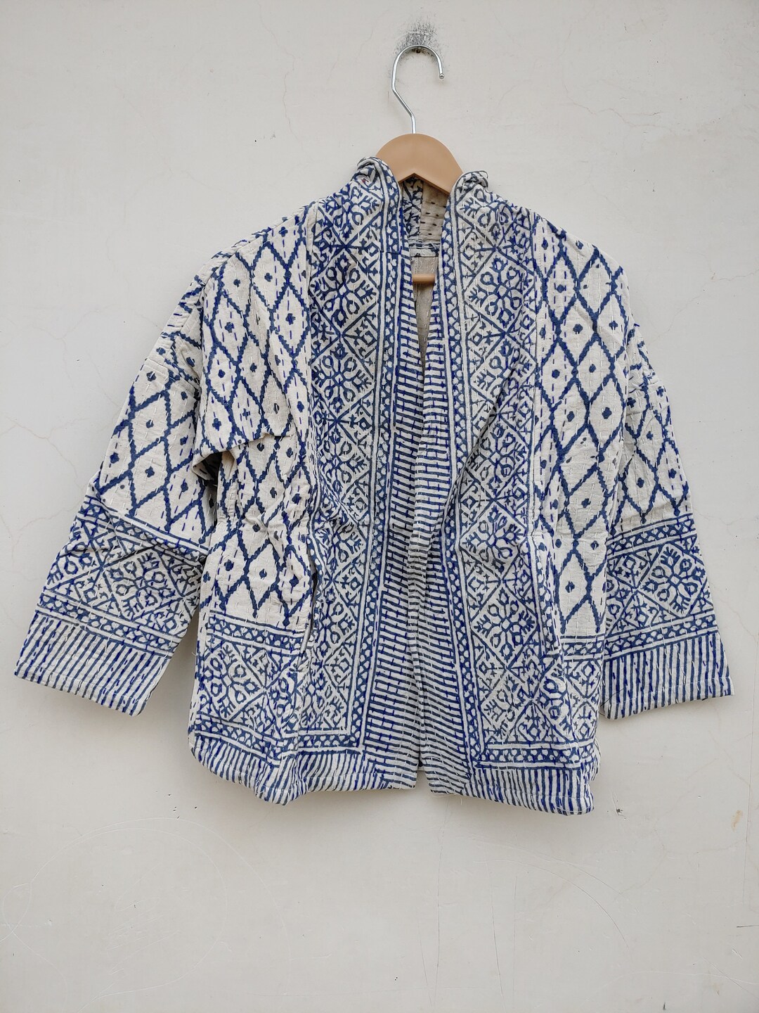 Handmade Kantha Quilt Jacket Quilted Short Kimono Women Wear - Etsy