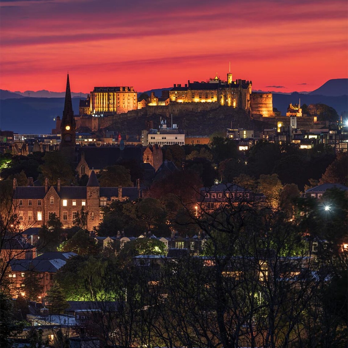 Edinburgh Castle Burnished in the Gloaming Gloss Etsy UK