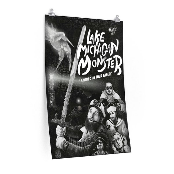 Lake Michigan Monster Poster 24x36"