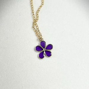 Purple Flower Necklace