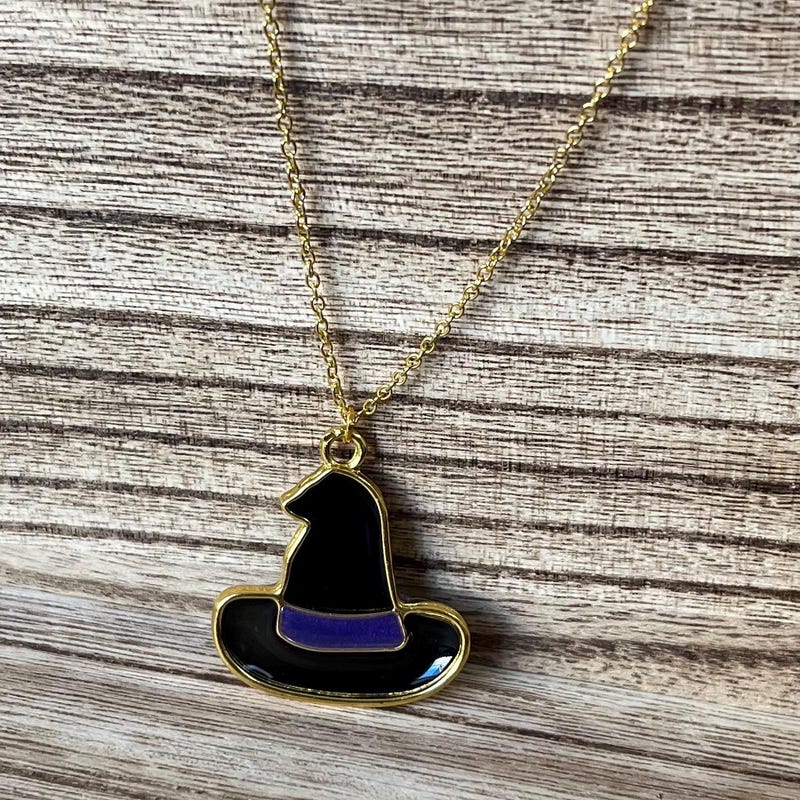 Witch Hat Necklace - Etsy
