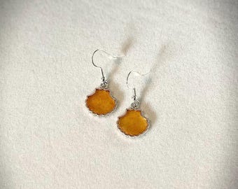 Orange Muschel Ohrringe