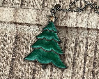 Christmas Tree Pendant Necklace