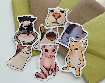 Naklejki z memami i kotami