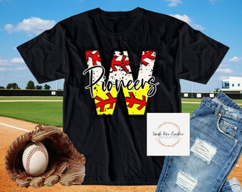 Wayne Pioneers Baseball Softball Graphic Tee