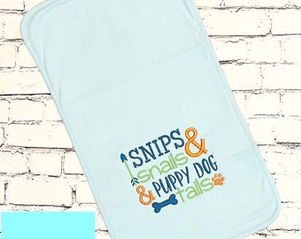 Personalized Cotton Burp Cloth, Baby Boy Burp Cloths, Baby Shower Gift Basket