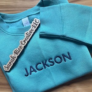 Boys Embroidered Sweatshirt, Toddler Name Sweatshirt, Personalized Youth Sweatshirt, Personalized Crewneck