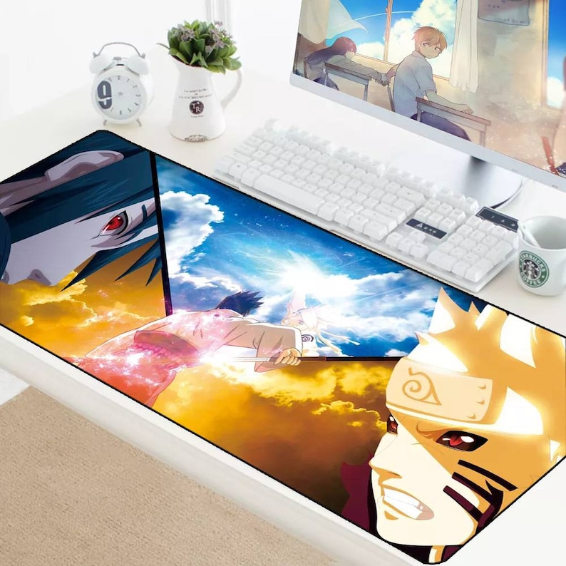 Computer Mouse Pad Desk Mat Desk Decor Naruto Design Etsy