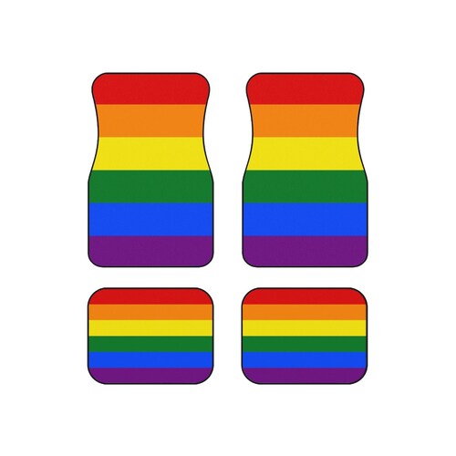 LGBTQ Pride Flag Colours shops Car Mats (Set of 4)