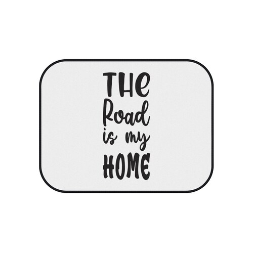 The Road is my Home shops White and Black Car Mats (Set of 4)