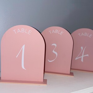 Arch Acrylic table number, wedding table number