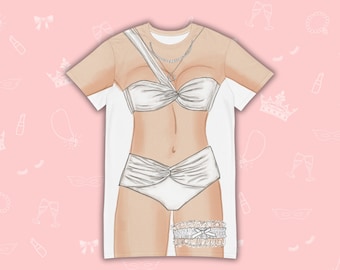 Bride Bikini T-Shirt Dress | Bachelorette Loungewear Costume