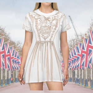 Princess Diana Wedding Inspired T-Shirt Dress