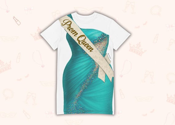 prom dress tshirt Prom Queen T-Shirt Dress: Costume Loungewear