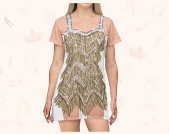 Fringe T-Shirt Dress: Flapper Costume Loungewear