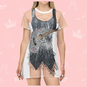 ギターコスチュームTシャツドレス：楽しいラウンジウェア