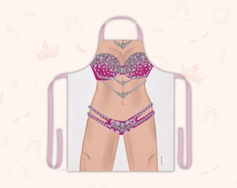 Pink Showgirl Costume Apron | Funny Apron, Unique Gift