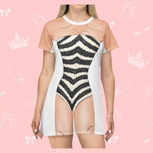 Retro Swimsuit T-Shirt Dress: Fun Loungewear Costume
