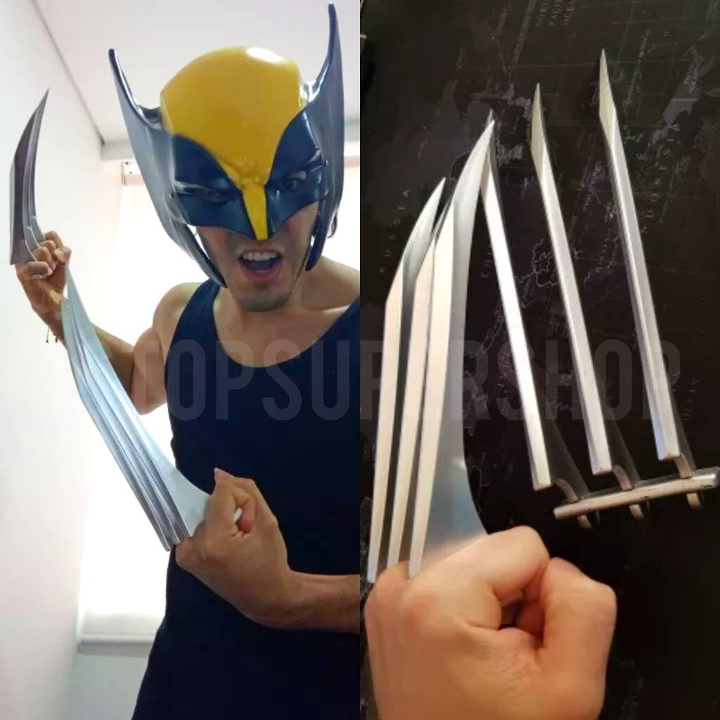 Set de 2 Garras de Lobezno Cosplay Wolverine X-MEN Logan Costume Disfraz 