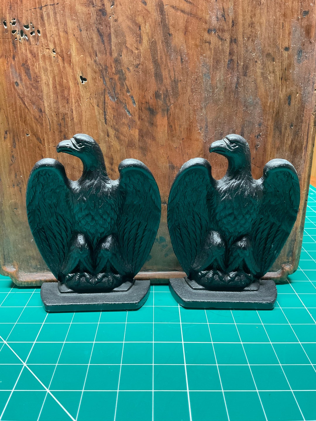 Vintage Robert Emig Cast Iron American Eagle Bookends Etsy