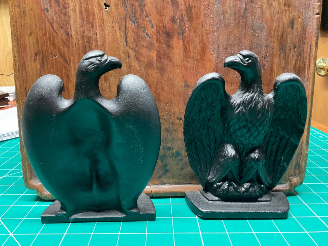 Vintage Robert Emig Cast Iron American Eagle Bookends Etsy