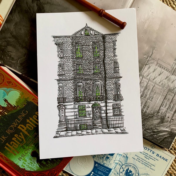 12 Grimmauld Place Art Etsy