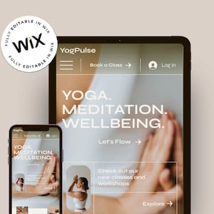 Wix Website Template, Yoga Studio Coach, Fitness Instructor, Modern Wix Template, Minimalist Website Design for Yoga or Coaching Services