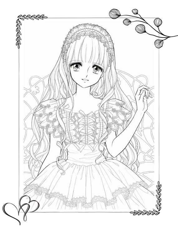  Cute Anime Girl Coloring Pages To Print  Free