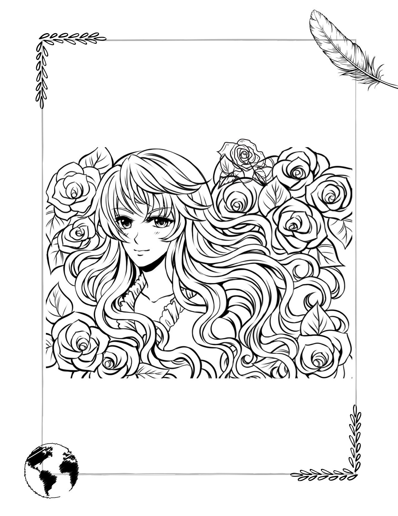 Digital Coloring Page Aoki Bundle 5 Printable Coloring | Etsy
