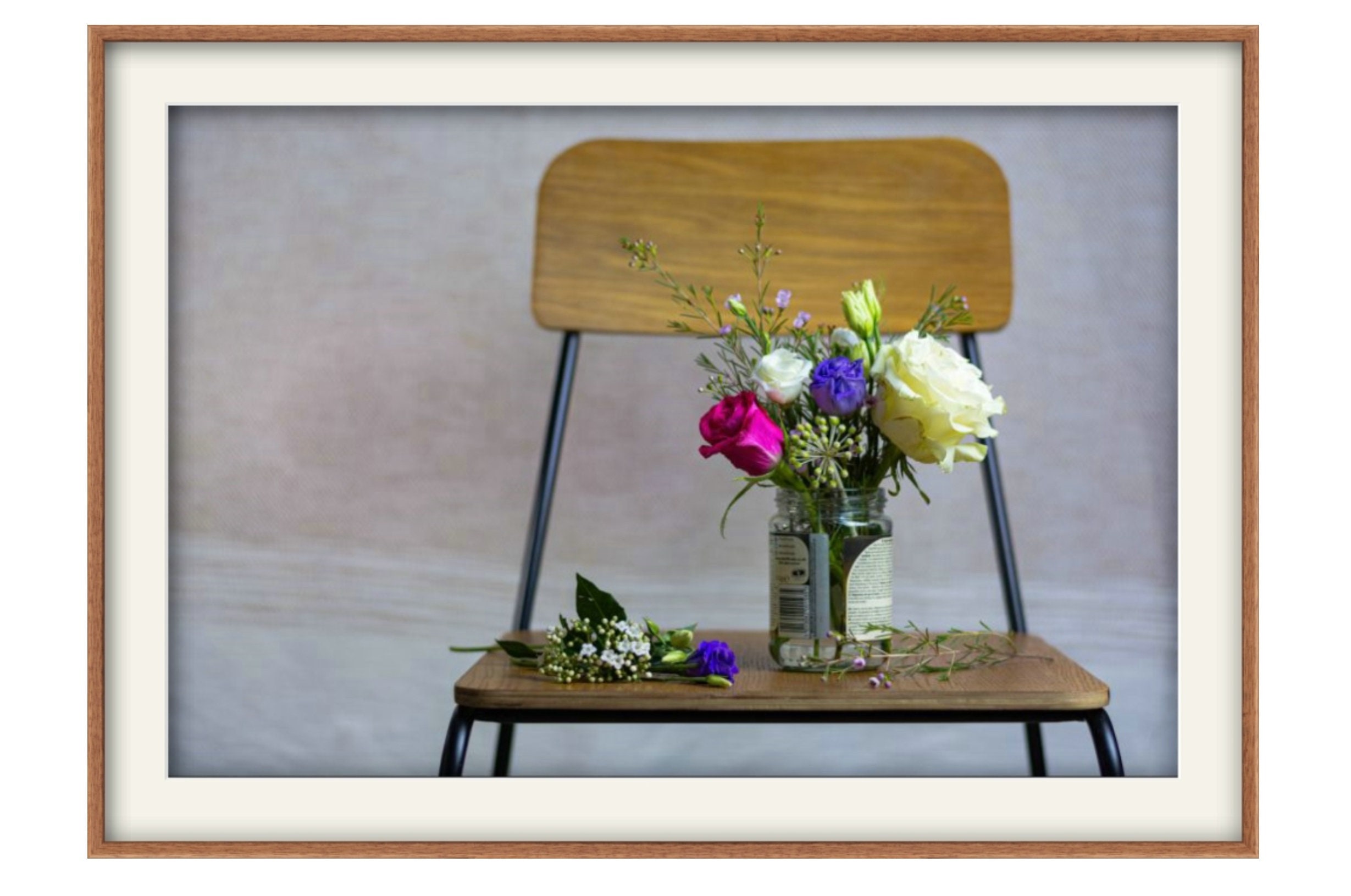 80x60cm Framed 'decorated Eternal Flowers' Etsy UK