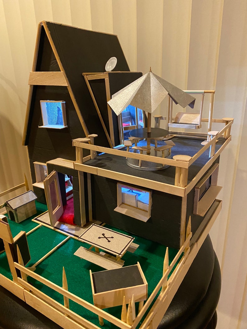 Handmade Dollhouse Made From Foam Board and Wood Etsy