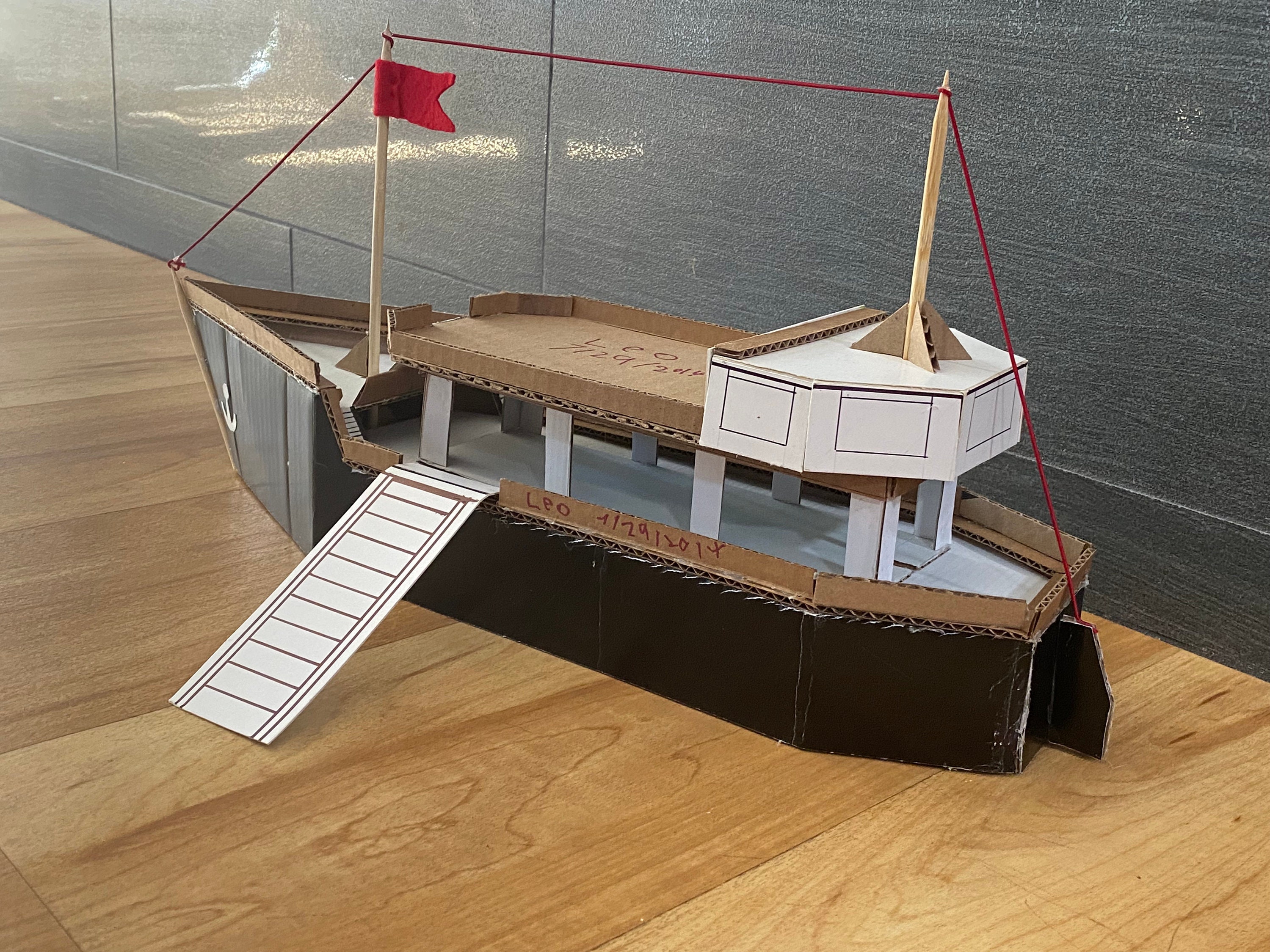 Large Cardboard Cruise Ship Boat From Cardboard Etsy