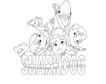 Sharkdog Coloring Page Printable Download - Etsy New Zealand