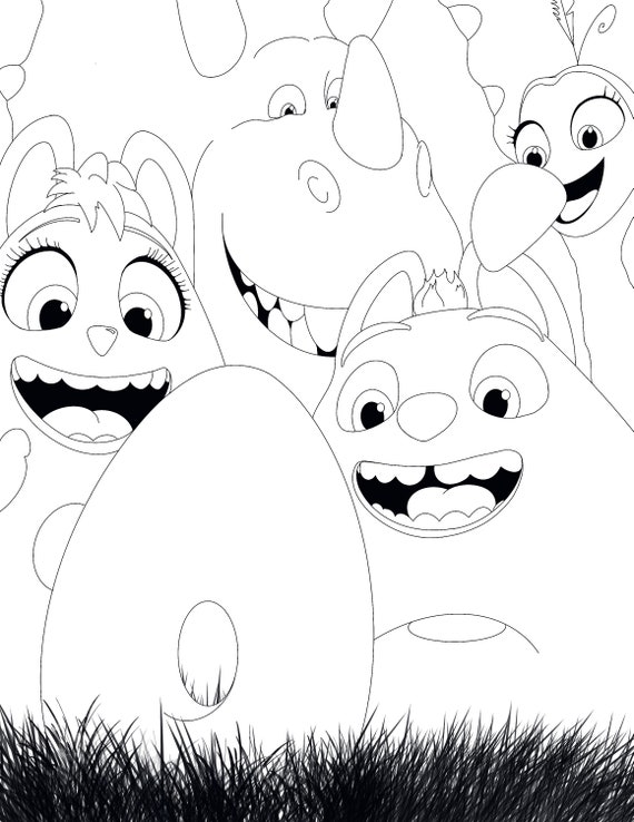 Netflix Extinct Coloring Page Flummels | Etsy