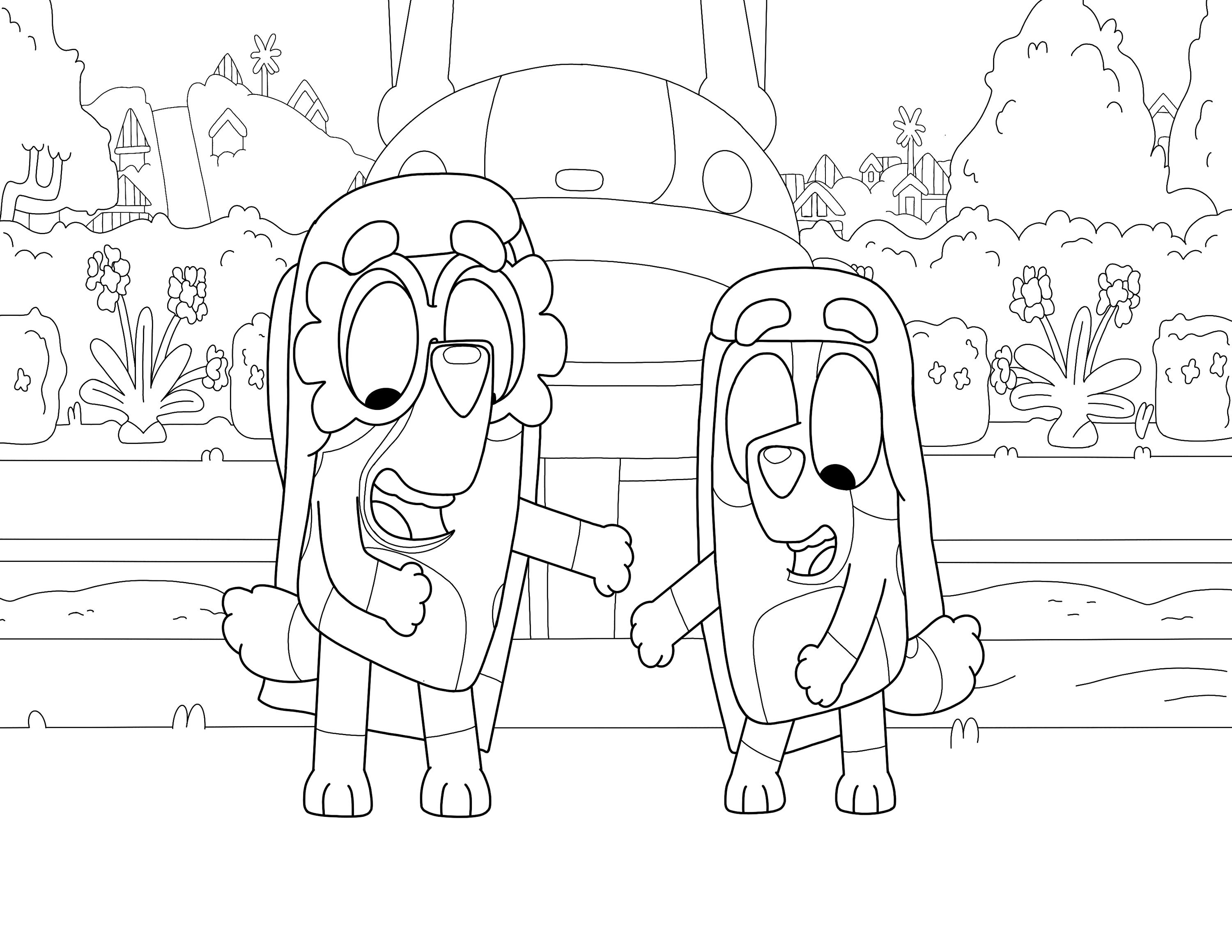 Bluey and Bingo Dancing Grannies - Il Fullxfull.6204822794 5yuf 