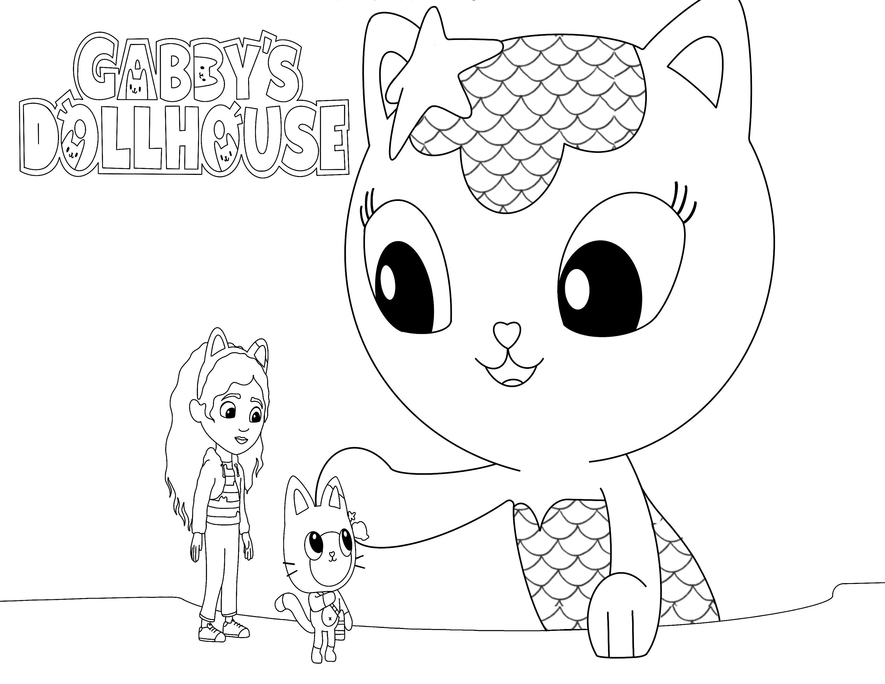 Coloriage Pandy Paws Gabbys Dollhouse Gabby Chat Dessin Gabby Chat à  imprimer