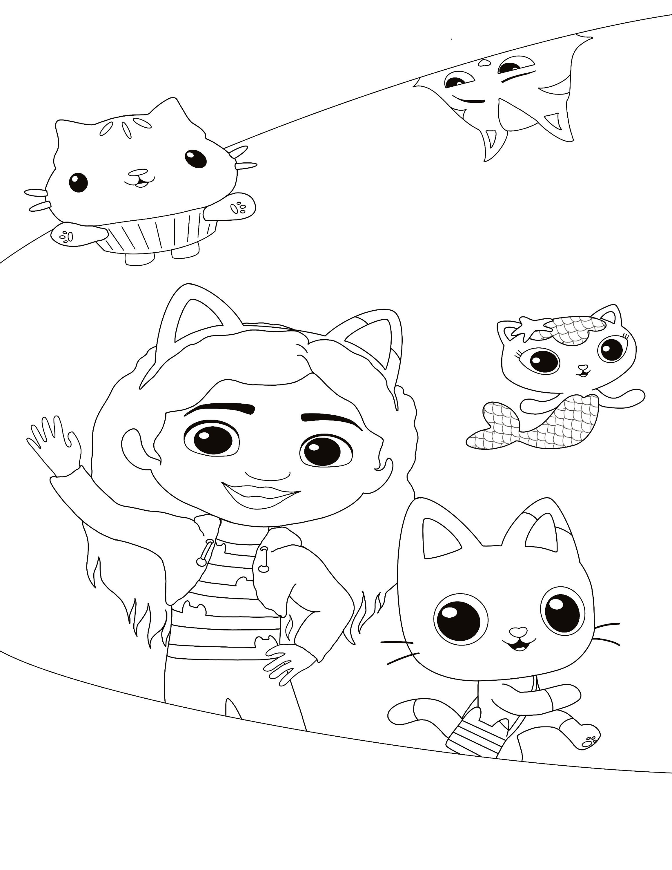 Gabby s Dollhouse Coloriage Gabby Et La Maison Magique Gabbys Dollhouse page de coloriage numérique télécharger et - Etsy Canada
