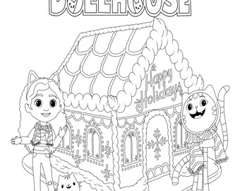 dollhouse coloring etsy