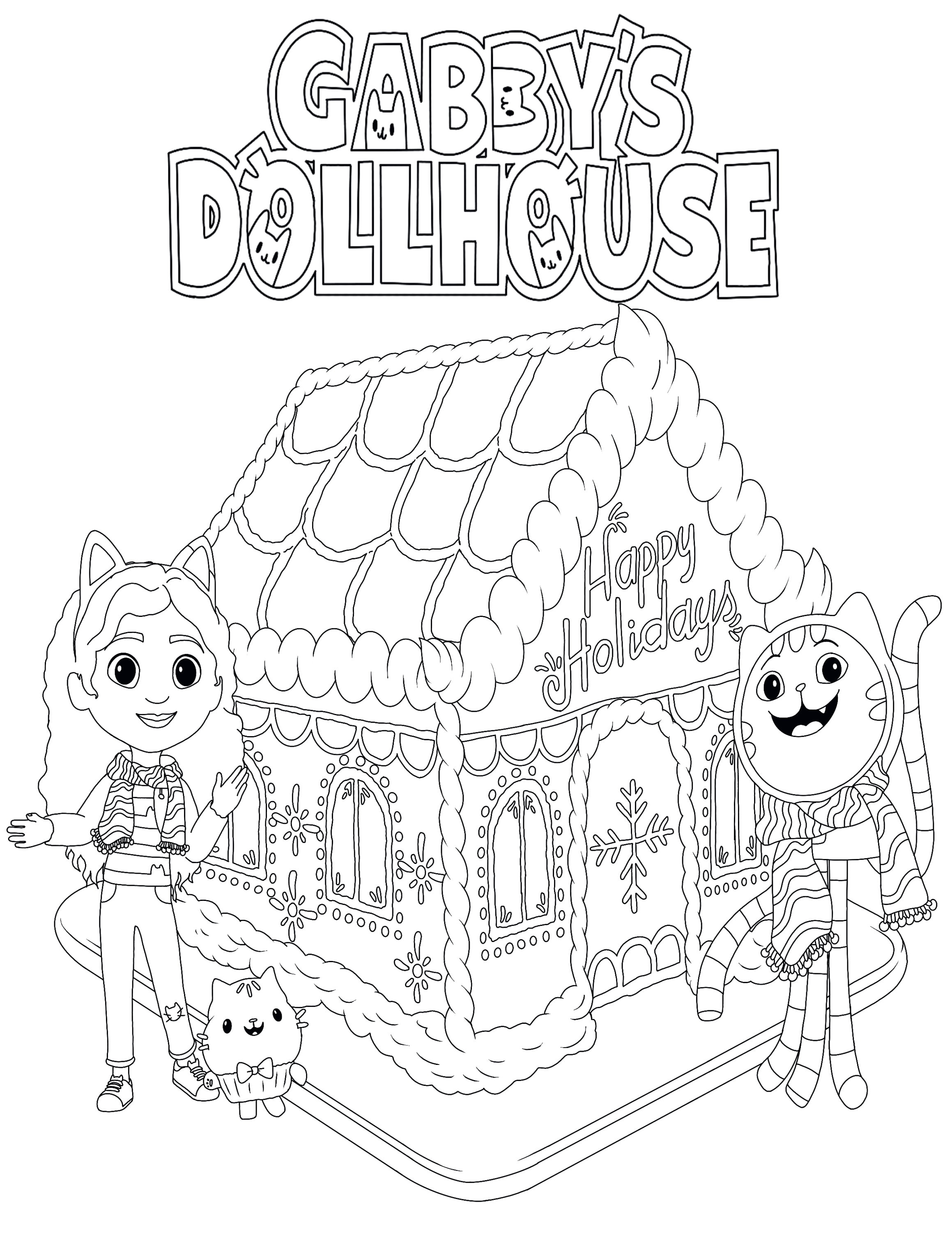Gabby s Dollhouse Coloriage Gabby Et La Maison Magique Paquet de cinq feuilles de coloriage pour enfants Gabbys - Etsy Canada