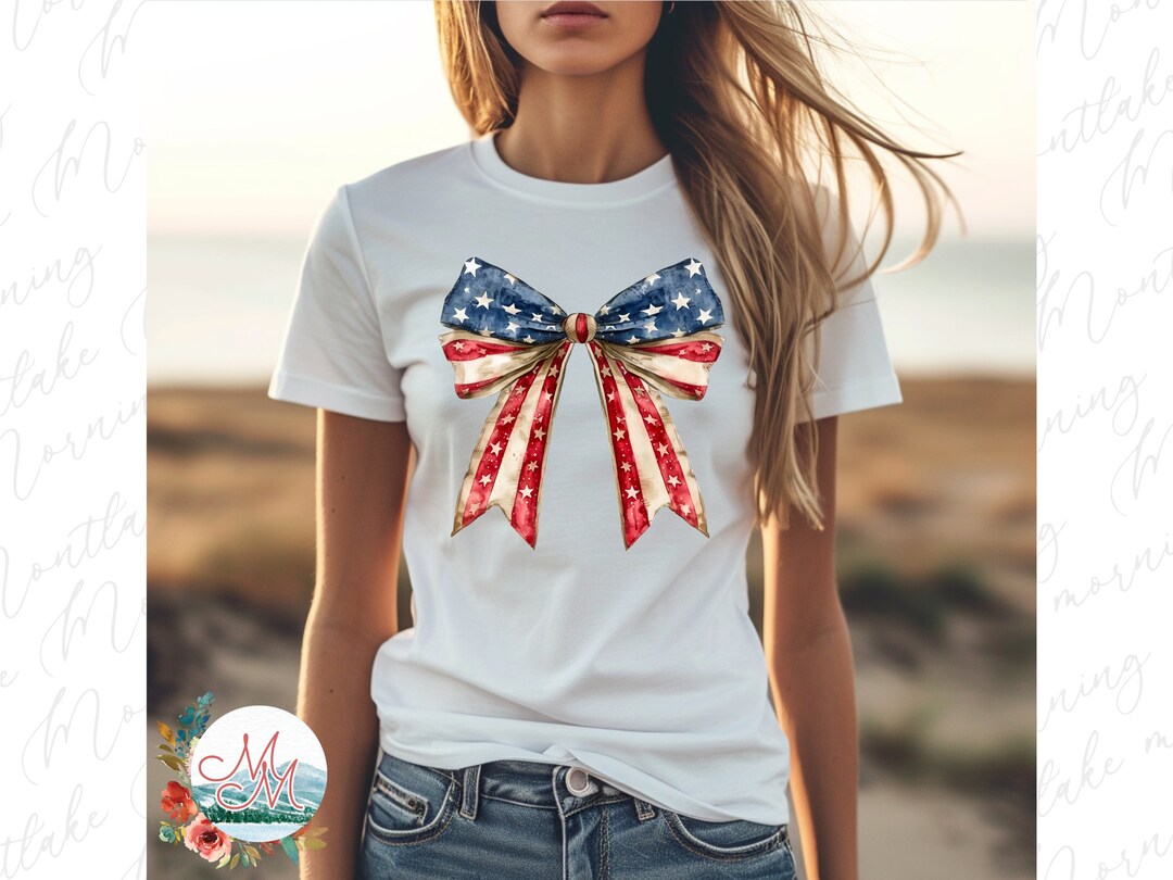 Coquette Fourth of July PNG | Americana Girly Bow Sublimation | 4th of ...