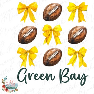 Coquete Futebol PNG | Futebol PNG do Green Bay | Projeto de futebol de Wisconsin | Clipart de futebol americano e arco | Arquivo Digital de Equipe Esportiva
