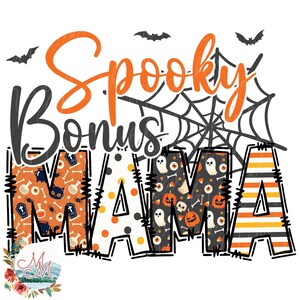 Mama Halloween effrayant en bonus PNG | Sublimation Halloween belle-mère | T-shirt maman d'automne en prime | Téléchargement du fichier de conception numérique Halloween belle maman